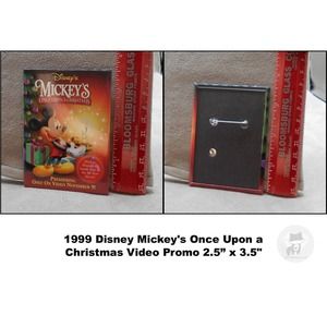 Vintage 1999 Disney Mickey's Once Upon a Christmas Video Promo Pinback